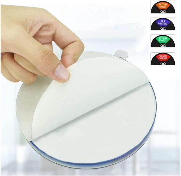cartelli per conferenze da 15,7 cm per ufficio, cartello per la privacy, non disturbare cartello, non disturbare divertente, in un incontro per cubicle, si prega di bussare per porta(nero) - Image 2