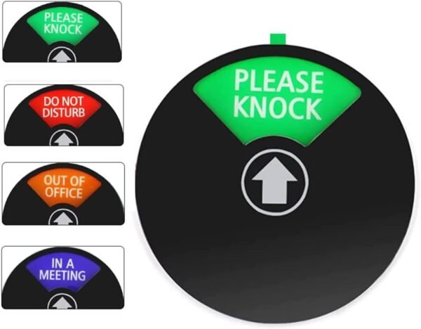 cartelli per conferenze da 15,7 cm per ufficio, cartello per la privacy, non disturbare cartello, non disturbare divertente, in un incontro per cubicle, si prega di bussare per porta(nero)