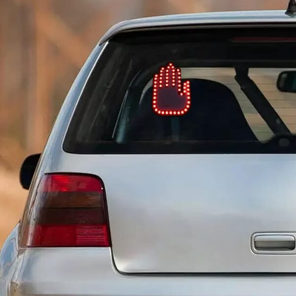 Luce Per Dita Per Auto Con Telecomando 4 Gesti, Luce Per Dita Per Auto Con Telecomando | Cartello LED Per Auto Con Gesti Delle Mani | Gadget Colorati Per Auto Cartelli Per Rabbia, Divertenti - Image 2