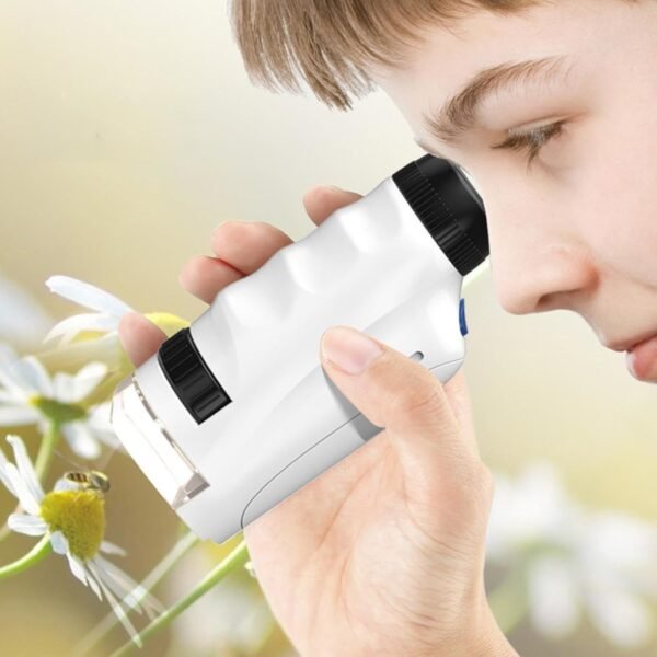 Microscopio portatile, microscopio tascabile,Cool Gadgets Lente d'ingrandimento tascabile per microscopio portatile 60x | Microscopio tascabile per bambini, gadget tecnologici per pelle, capelli, fibr - Image 2
