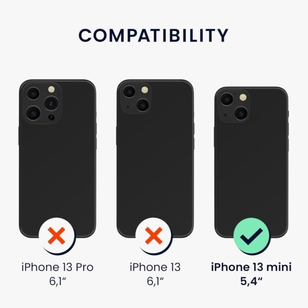kwmobile Custodia Magnetica Compatibile con Apple iPhone 13 mini - Compatibile con MagSafe - Cover Silicone TPU Magnete - nero - Image 6