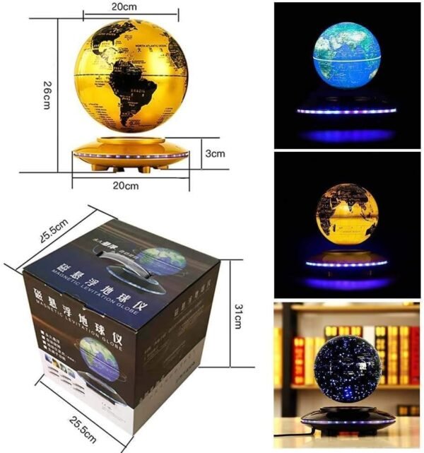 Globo levitante a Forma di C Globo Galleggiante Globi Maglev Mappa del Mondo per insegnare la Decorazione della scrivania di casa e Ufficio Gadget tecnologici Fantastici - Image 7