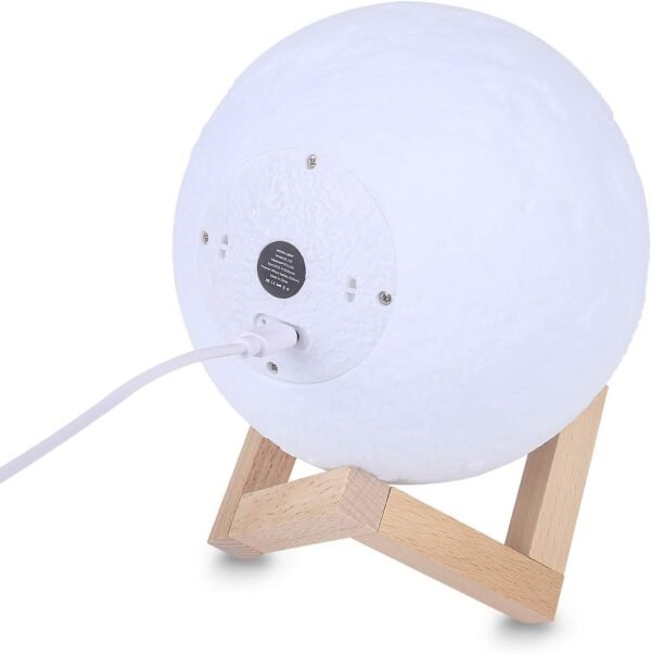 Lampada Luna 3D Stampata, ALED LIGHT Piena Lampada Moon Luna con Diametro 15cm, 3 Colori, Ricarica USB Decorativo LED Luce Notturna Toccare il Controllo, Decoro per Stanza Letto Mood Light per Camera - Image 9