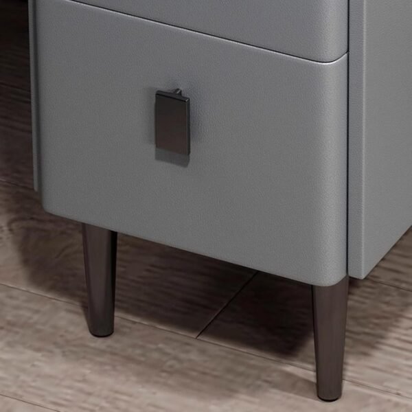 LAMEDOAT Stazione di Ricarica Wireless con luci LED, Comodino - Moderno Comodino Intelligente con 2 cassetti per Gadget tecnologici per la casa - Image 7