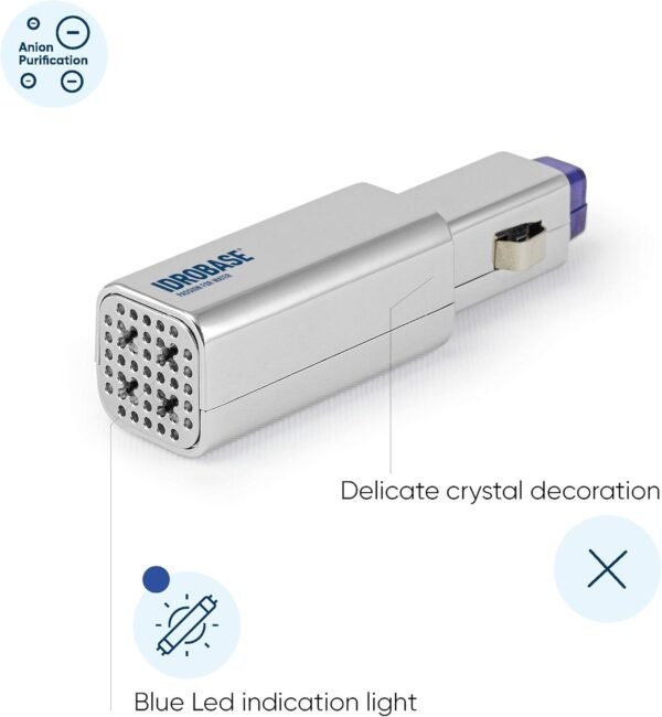 IDROBASE BKM Plug-in, purificatore d’aria 2in1, ionizzatore auto con presa accendisigari. Depuratore auto, air purifier, diffusore auto (accessori auto, gadget auto) - Image 3