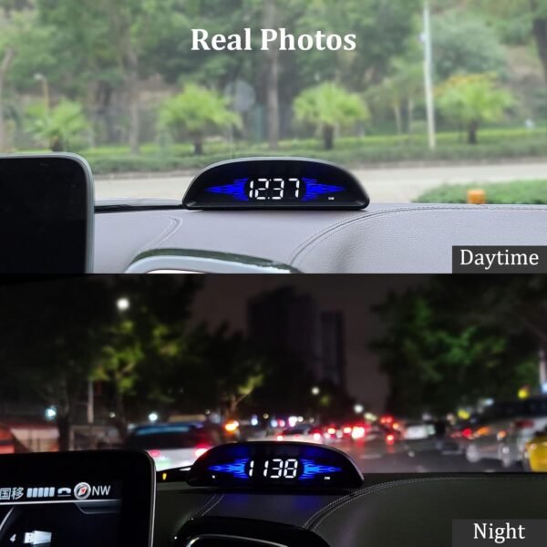 AMROOLOO Tachimetro GPS per auto, mostra velocità, tachimetro, promemoria di velocità e promemoria di fatica, compatibile con tutte le auto, display Head Up - Image 7