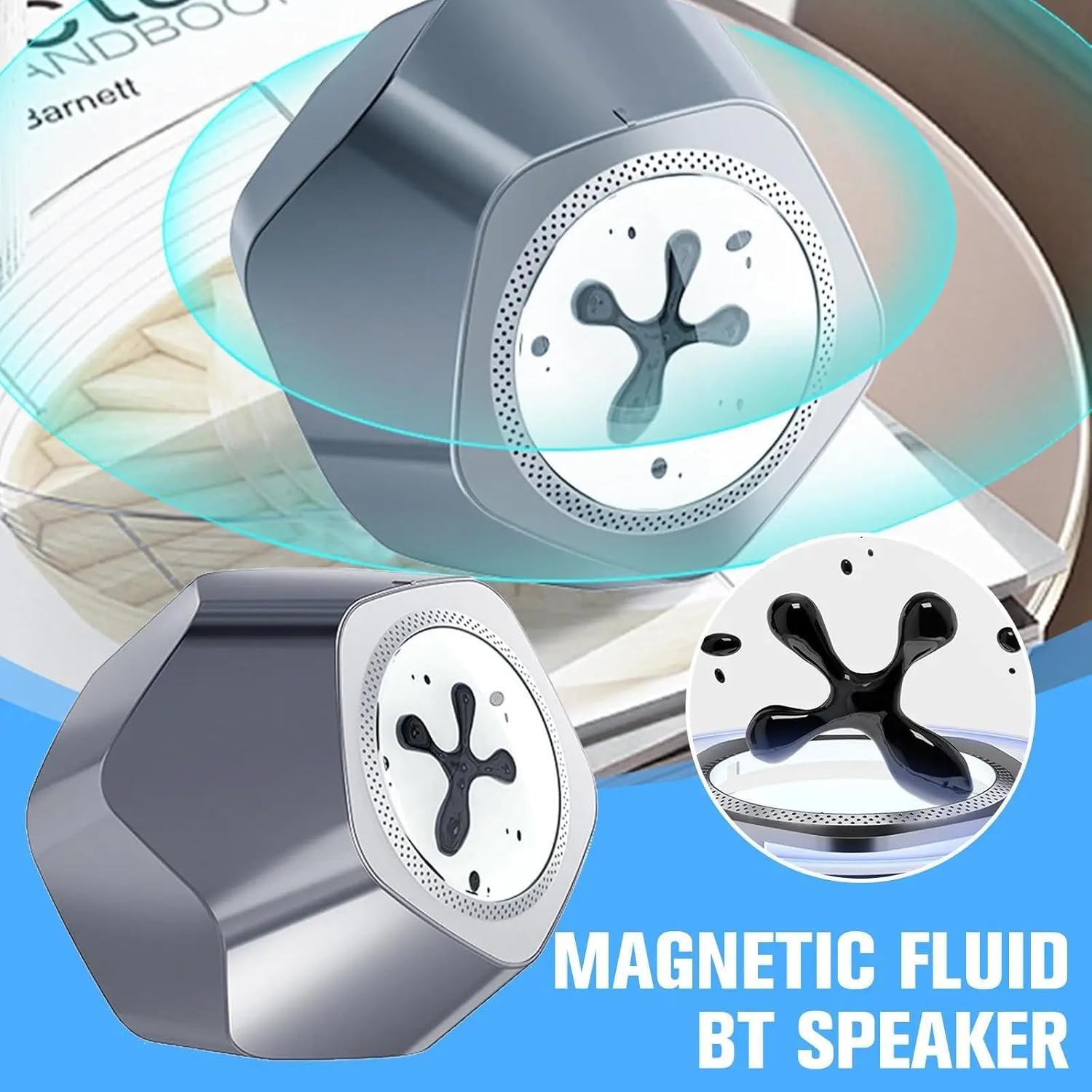 Altoparlante fluido magnetico portatile, suono surround a 360° ad alta fedeltà, altoparlante Bluetooth ferrofluido con visualizzazione della musica, gadget tecnologico per la decorazione di casa e - Image 4