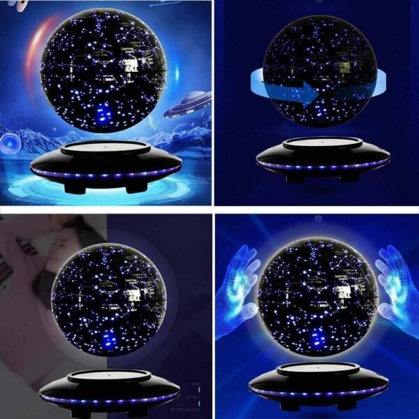 Globo levitante a Forma di C Globo Galleggiante Globi Maglev Mappa del Mondo per insegnare la Decorazione della scrivania di casa e Ufficio Gadget tecnologici Fantastici - Image 2