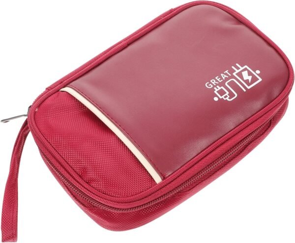 Gadpiparty Borsa Di Stoccaggio Multifunzionale Borsa Organizer Elettronica Accessori Da Viaggio Per Donna Gadget Ad Alta Tecnologia Elettronico Pu Caricabatterie Scatola Portaoggetti Mancare - Image 3