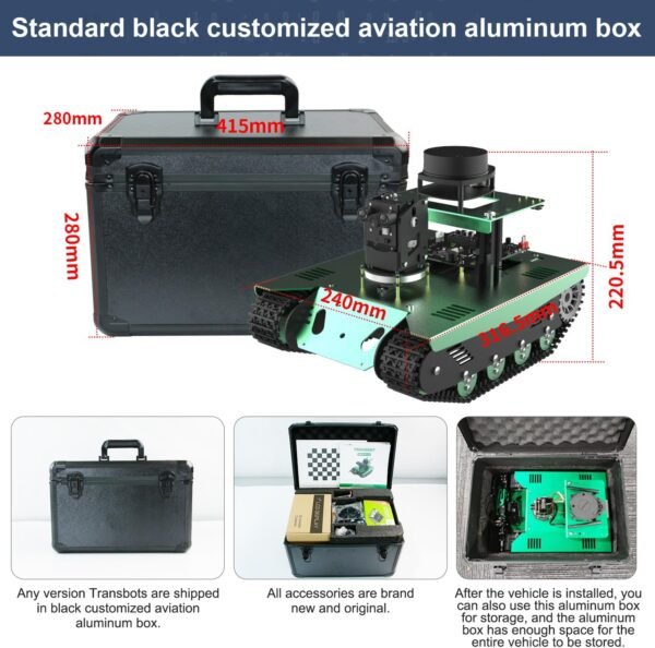 Yahboom Jetson Nano B01 AI Kit robotico con radar Silan A1 ROS Smart Tank Car Kit braccio robot fai da te per adulti SLAM Costruisci mappe, Navigazione autonoma (Con Nano B01 Ver.V) - Image 6
