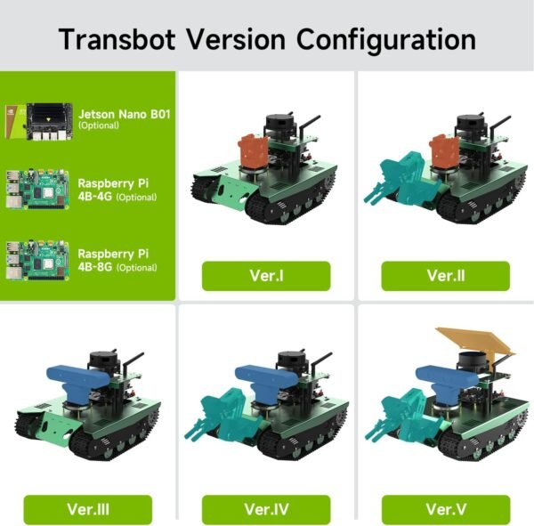 Yahboom Jetson Nano B01 AI Kit robotico con radar Silan A1 ROS Smart Tank Car Kit braccio robot fai da te per adulti SLAM Costruisci mappe, Navigazione autonoma (Con Nano B01 Ver.V) - Image 2