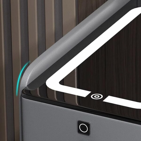 LAMEDOAT Stazione di Ricarica Wireless con luci LED, Comodino - Moderno Comodino Intelligente con 2 cassetti per Gadget tecnologici per la casa - Image 8