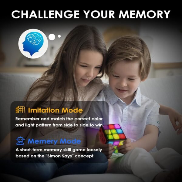 Gioco elettronico portatile - 7 divertenti cubi per il cervello e la memoria, fantastici giochi sensoriali per bambini e bambine - Regali di Natale/Compleanno per bambini di 6-12 anni e oltre - Image 5