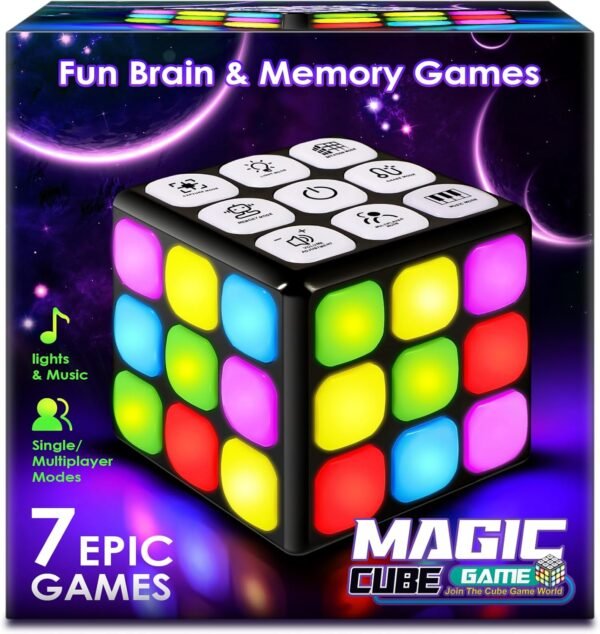 Gioco elettronico portatile - 7 divertenti cubi per il cervello e la memoria, fantastici giochi sensoriali per bambini e bambine - Regali di Natale/Compleanno per bambini di 6-12 anni e oltre