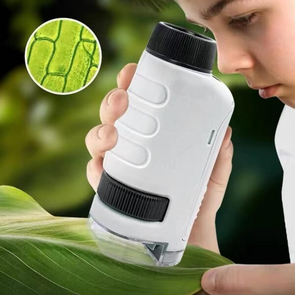 Microscopio portatile, microscopio tascabile,Cool Gadgets Lente d'ingrandimento tascabile per microscopio portatile 60x | Microscopio tascabile per bambini, gadget tecnologici per pelle, capelli, fibr - Image 7