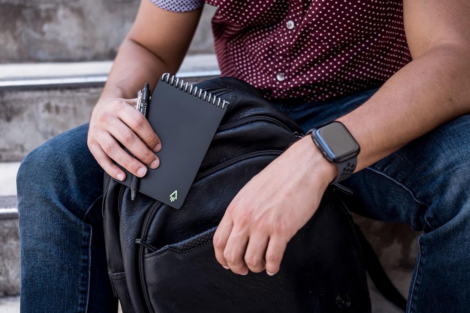 Rocketbook Mini Quaderno Appunti Digitale - Riutilizzabile Taccuino Digitali A6 Nero Quaderno A Spirale Puntinato, Block Notes, Penna Cancellabile Pilot Frixion Inclusi, Ufficio Gadget Tecnologici - Image 5