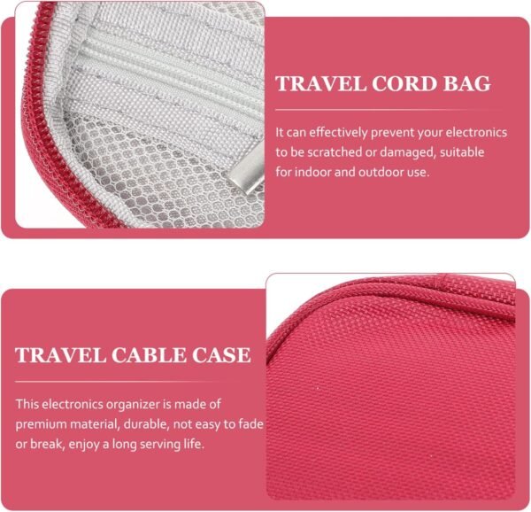 Gadpiparty Borsa Di Stoccaggio Multifunzionale Borsa Organizer Elettronica Accessori Da Viaggio Per Donna Gadget Ad Alta Tecnologia Elettronico Pu Caricabatterie Scatola Portaoggetti Mancare - Image 9