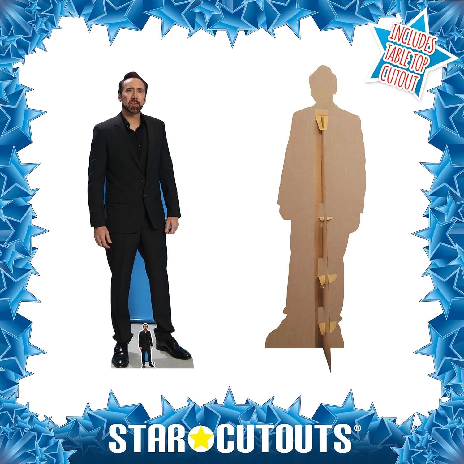 STAR CUTOUTS Ltd CS757 - Sagoma a grandezza naturale a forma di gabbia di Nicholas, decorazione regalo, con mini sagoma in omaggio, tinta unita, multicolore - Image 6