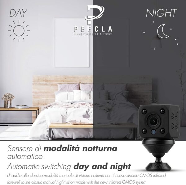 Telecamera Nascosta Wifi Con Micro Sd 64 Gb Inclusa, Telecamera Wi-fi Interno, Mini, Senza Fili, Notturna, Portatile, Gadget Tecnologici, Microcamera, Spia, Dash Cam, Videocamera Sorveglianza Spy cam - Image 6