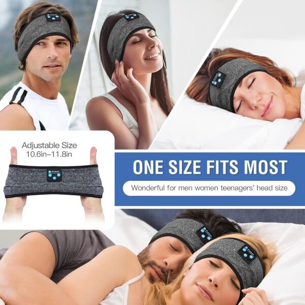 Fulext Cuffie Bluetooth per dormire, cuffie wireless con cancellazione del rumore, per chi dorme sul fianco, per ufficio, pisolino, viaggi aerei, rilassanti, meditazione, gadget tecnologici, regali - Image 8
