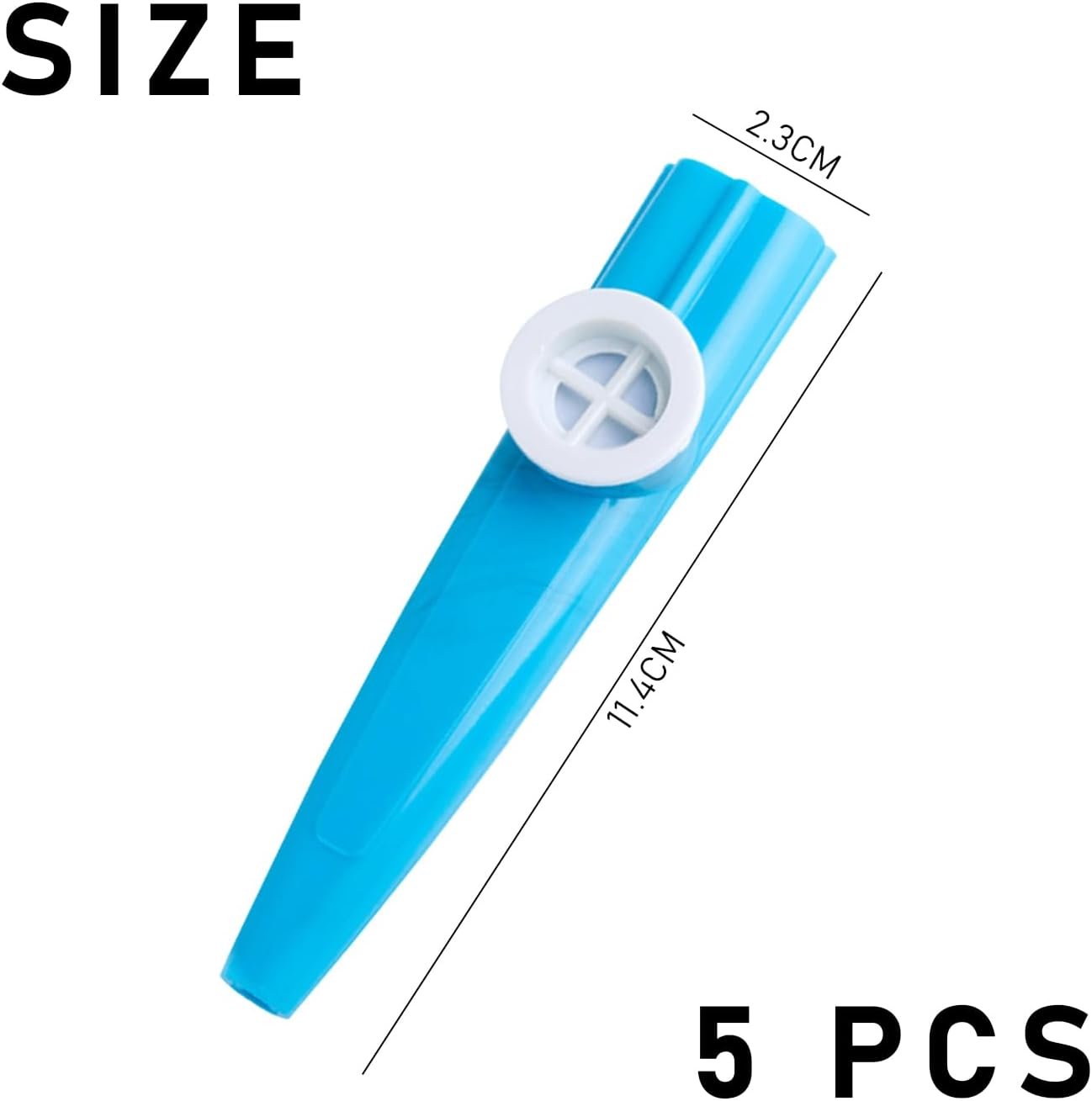 Kazoo in plastica con membrana Kazoo, set da 15 pezzi, per bambini, chitarra, ukulele, accompagnamento per violino per kazoo, strumento per feste, strumento musicale per principianti (multicolore) - Image 2