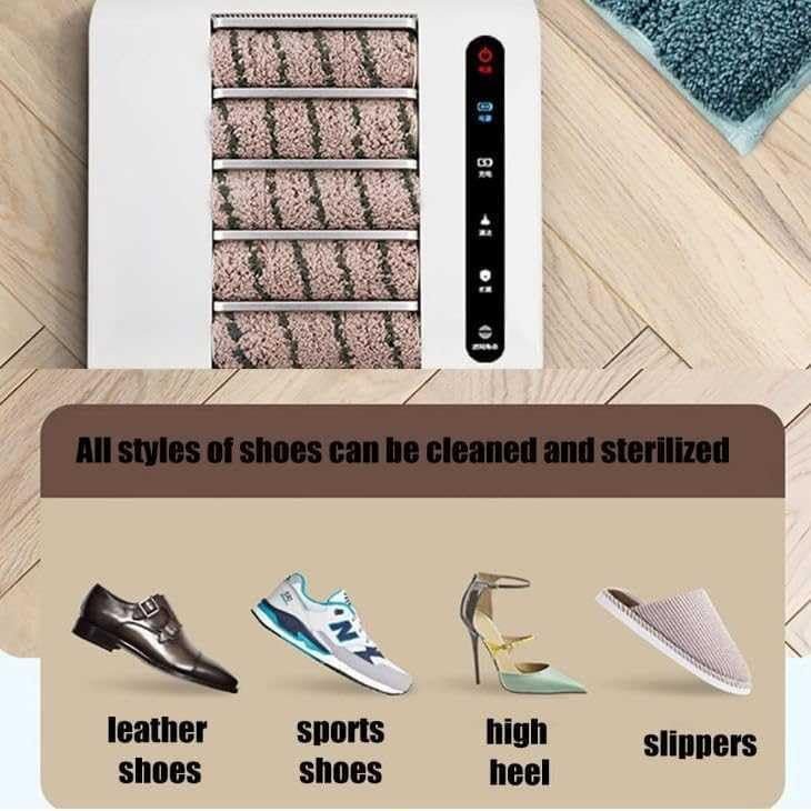 Detergente per scarpe senza acqua, macchina per la pulizia delle suole completamente automatica con lucidatrice a induzione automatica ricaricabile, ideale per casa e ufficio, 260 giri/min - Image 7