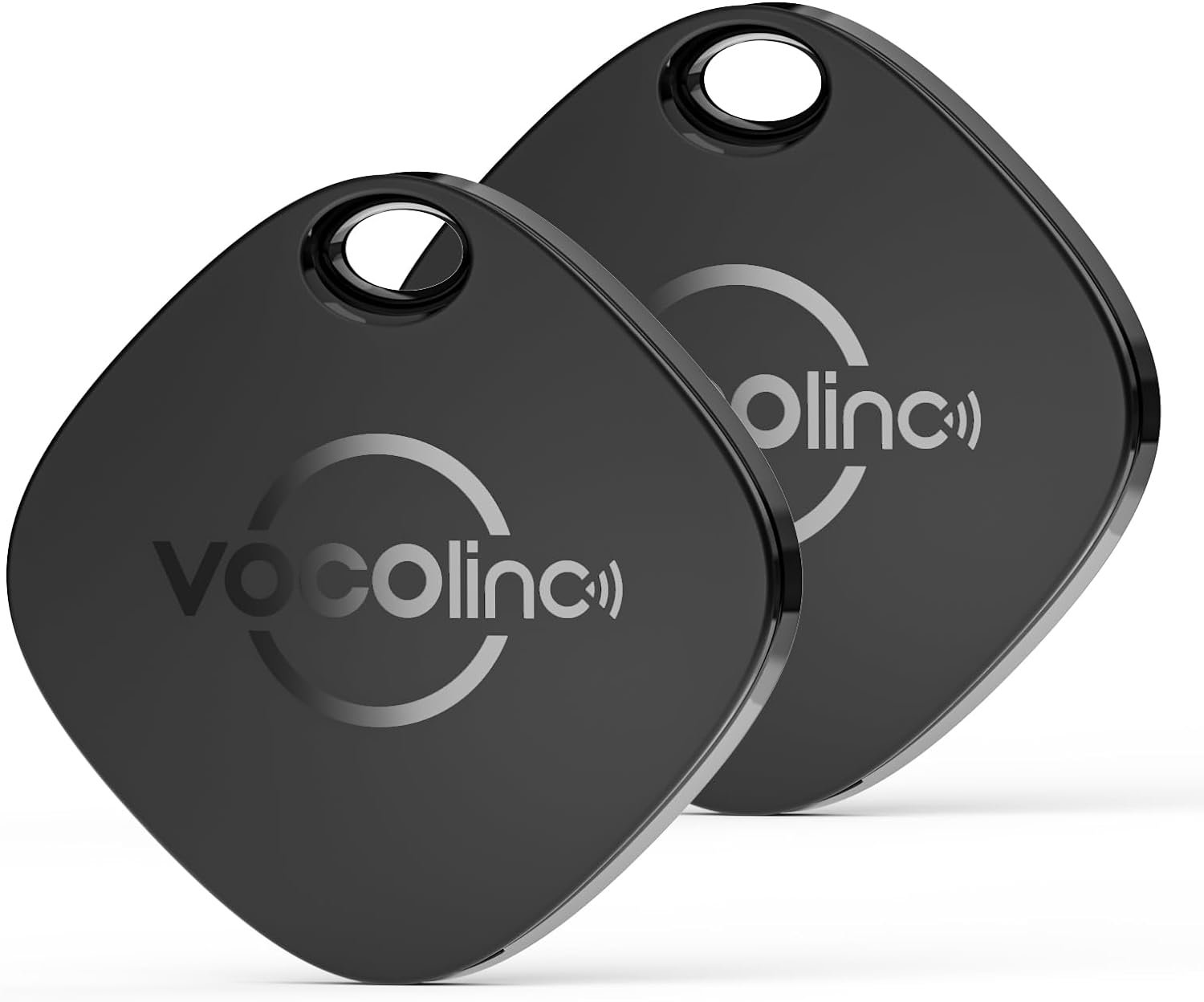 VOCOlinc Air Tag Tracker, Bluetooth Localizzatore Chiavi Compatibile con Apple Dov’è App (solo iOS, NON per Android), Trova Oggetti per Portafogli, Valigie e Bagagli, Batteria Sostituibile, 2 Pezzi