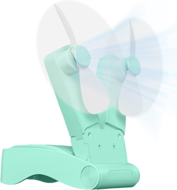 Piccolo ventilatore USB | Ventilatore portatile ricaricabile tramite USB, ventilatore personale con design a testa ventaglio per viaggi ufficio uso esterno - Image 8
