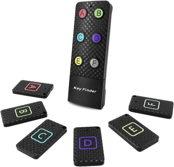 CHLOVOE - Trova chiavi con 6 ricevitori e 1 telecomando, telecomando wireless RF localizzatore di oggetti per animali domestici, portafogli, telefono, bagagli