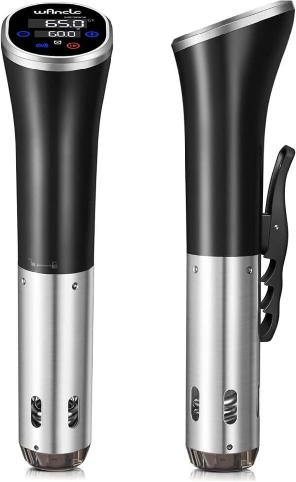 Sous Vide, Wancle Roner Cucina a Bassa Temperatura 1100W IPX7 Impermeabile Sous Vide Cooker Con funzione di prenotazione, facile da riporre