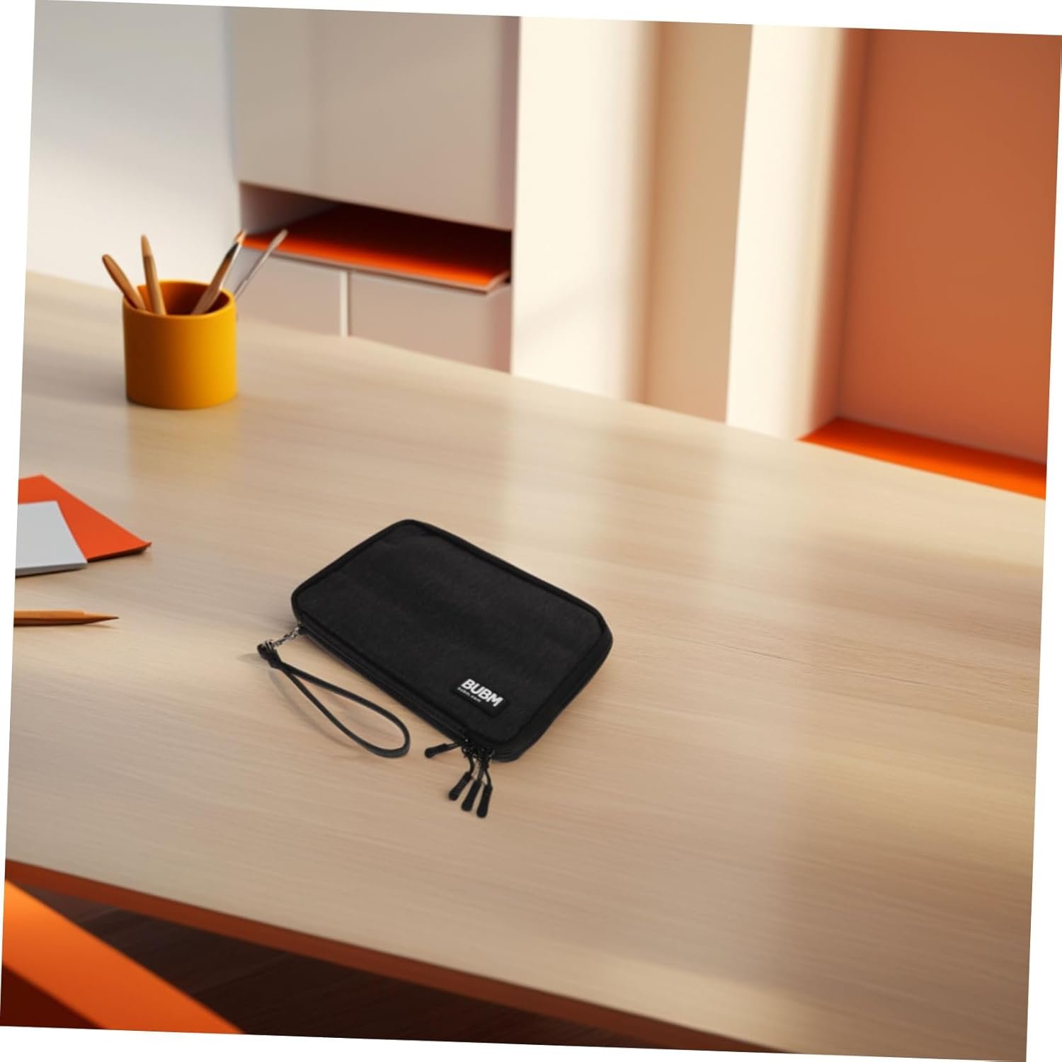 HOMSFOU Custodia Digitale Valigetta Porta Accessori Sacchetti Dell'organizzatore Borsa Per Accessori Elettronici Custodia Da Viaggio Organizer Per Elettronica Caso Di Cavo Poliestere Black - Image 5