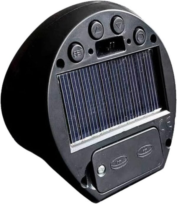 CHAKAE Orologio digitale per cruscotto dell'auto, con display a energia solare, retroilluminato, con display della temperatura