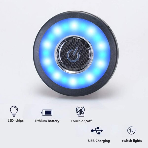 Luce notturna a LED per auto, 3 colori, luce notturna per bagagliaio, lampada da lettura, magnetica, dimmerabile, ricaricabile tramite USB, per auto, camion, armadi, pareti, campeggio - Image 3