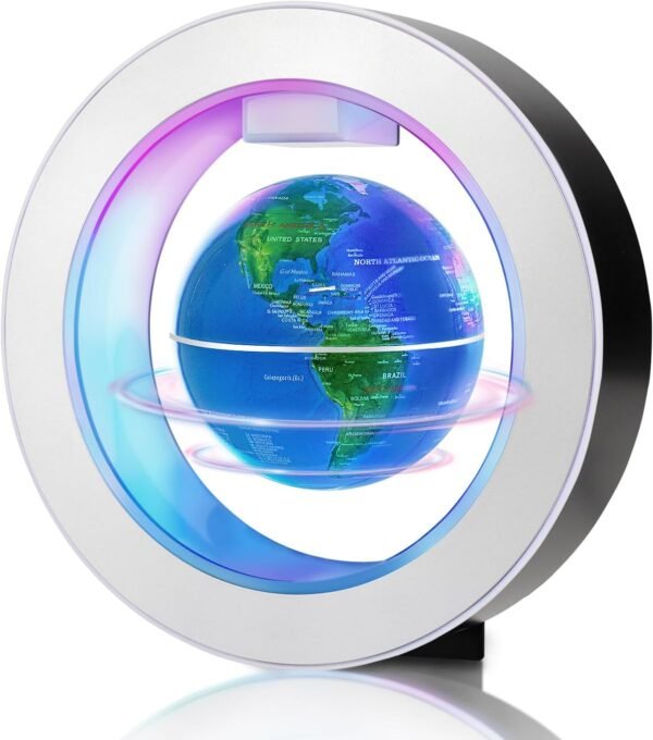 Lampada a globo galleggiante a levitazione magnetica con luci LED, globe a O per la decorazione della scrivania dell'ufficio, regalo fantastico per uomini, donne, padri e marit(Globo 10 cm)