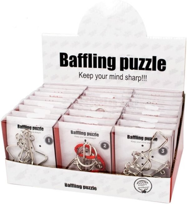 Gracelaza 24 Pezzi Set di Rompicapo in Metallo - Giocattolo Educativo Intelligenza - Puzzle Game 3D Gioco di Mente - Giocattolo Bambini e Ragazzi Intelligenza per Adulti e Bambini