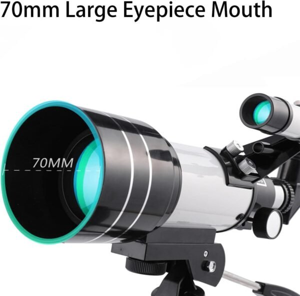 JINGLING Telescopio per bambini, potente telescopio con treppiede, gadget tecnologici Moongazing, 70 mm, idea regalo per ragazzi - Image 9