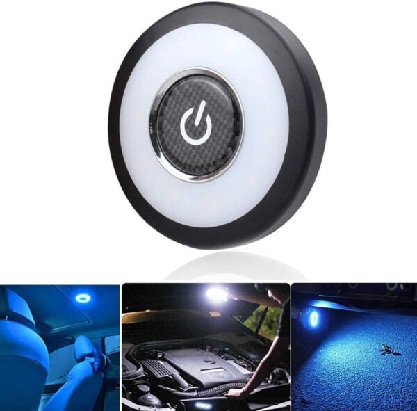Luce notturna a LED per auto, 3 colori, luce notturna per bagagliaio, lampada da lettura, magnetica, dimmerabile, ricaricabile tramite USB, per auto, camion, armadi, pareti, campeggio