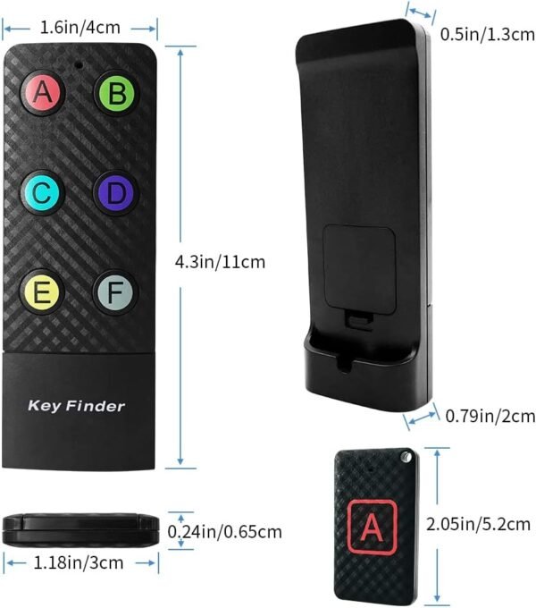 CHLOVOE - Trova chiavi con 6 ricevitori e 1 telecomando, telecomando wireless RF localizzatore di oggetti per animali domestici, portafogli, telefono, bagagli - Image 6