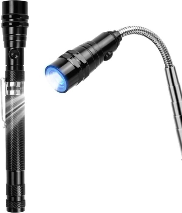Jinlaili Strumento Magnetico Telescopico LED,Portatile LED Telescopico Lampada con Calamita,Magnetico Telescopico con LED Gadget Utili,Regali Uomo Originali Gadget Tecnologici Utili