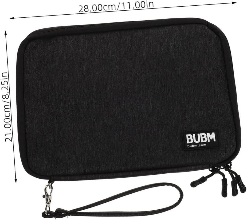HOMSFOU Custodia Digitale Valigetta Porta Accessori Sacchetti Dell'organizzatore Borsa Per Accessori Elettronici Custodia Da Viaggio Organizer Per Elettronica Caso Di Cavo Poliestere Black - Image 2