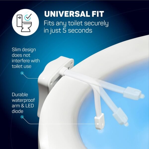Luce a LED per la Tazza del WC: Simpatica Lampada Attivata da un Sensore di Movimento. Novità nei Gadget Luminosi per il Bagno. Il Regalo Perfetto per Ragazzi Fidanzati Mamma Papà Uomini Nonni Donna - Image 5