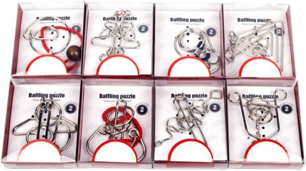 Gracelaza 24 Pezzi Set di Rompicapo in Metallo - Giocattolo Educativo Intelligenza - Puzzle Game 3D Gioco di Mente - Giocattolo Bambini e Ragazzi Intelligenza per Adulti e Bambini - Image 6