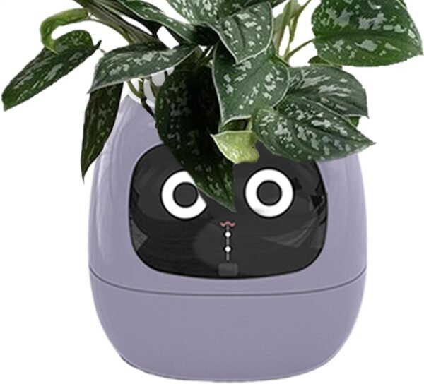 Smart Pet Planter – Robot interattivo per piante, fioriera intelligente per interni, adorabile compagno di piante, fioriera con controllo dei gesti per la casa, facile strumento di giardinaggio,