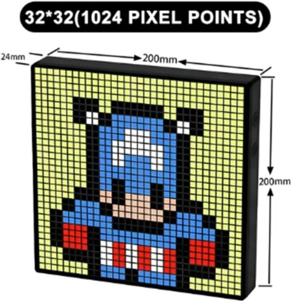 Doxiuyo Display di Controllo del Cellulare LED Pixel App per Decorazioni da Gioco Business 32X32 Nero 1 PZ - Image 8
