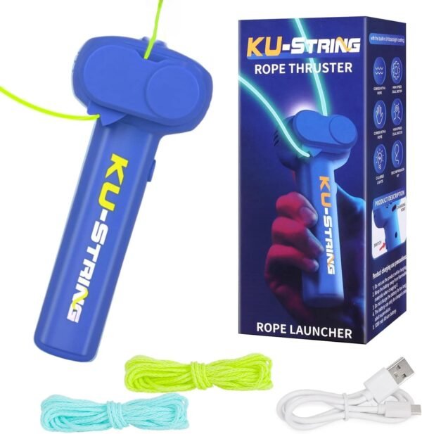 Lanciatore di Corda, Loop Lasso String Shooter, Handheld String Shooter, per stimolare la Tua immaginazione per Far Giocare i Bambini, Giocattolo di decompressione, Regalo di Natale (Blu Scuro)