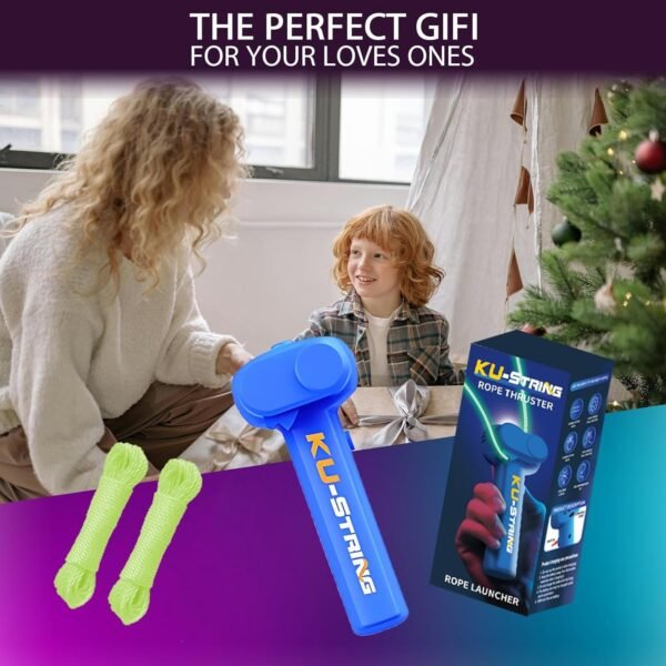 Lanciatore di Corda, Loop Lasso String Shooter, Handheld String Shooter, per stimolare la Tua immaginazione per Far Giocare i Bambini, Giocattolo di decompressione, Regalo di Natale (Blu Scuro) - Image 6