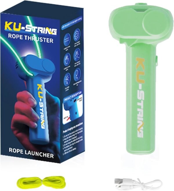 String Rope Launcher, Loop Lasso Glow in The Dark, Handheld String Shooter, Miglior regalo per bambini per le vacanze (Green)