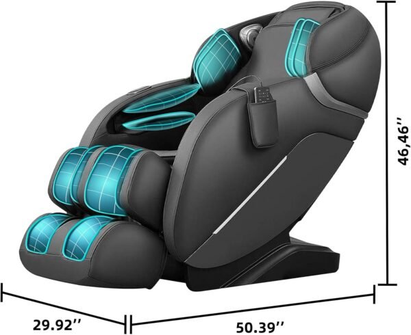 iRest Relax SL-Track - Poltrona massaggiante per il corpo, reclinabile Zero Gravity, con rullo per i piedi, poltrona reclinabile da massaggio Shiatsu - Image 2