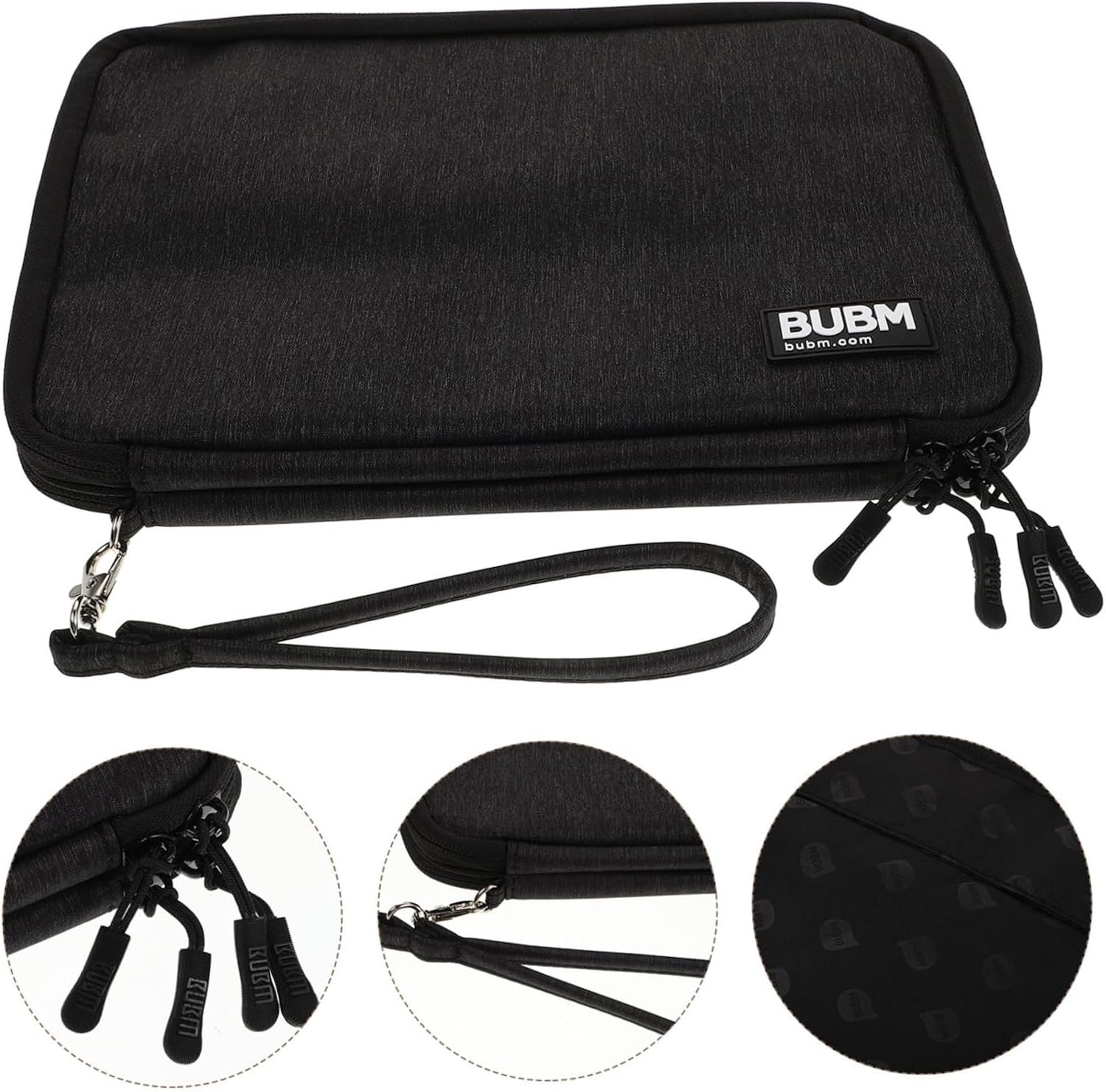 HOMSFOU Custodia Digitale Valigetta Porta Accessori Sacchetti Dell'organizzatore Borsa Per Accessori Elettronici Custodia Da Viaggio Organizer Per Elettronica Caso Di Cavo Poliestere Black - Image 7