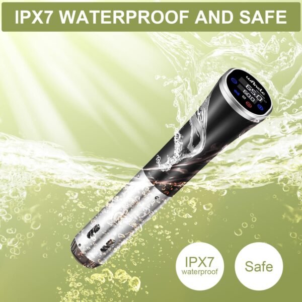 Sous Vide, Wancle Roner Cucina a Bassa Temperatura 1100W IPX7 Impermeabile Sous Vide Cooker Con funzione di prenotazione, facile da riporre - Image 6